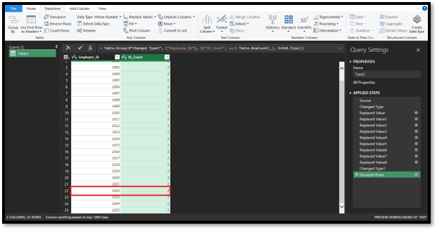 Power Query duplicate HRIS records
